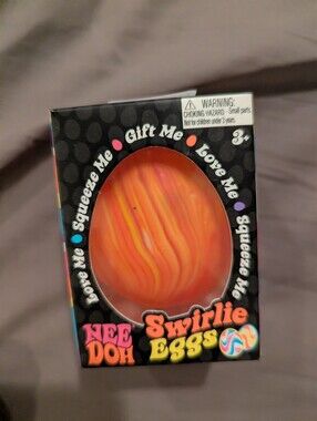 Nee Doh NeeDoh Swirlie Eggs Stress Toy by Schylling - Orange & Yellow Swirl
